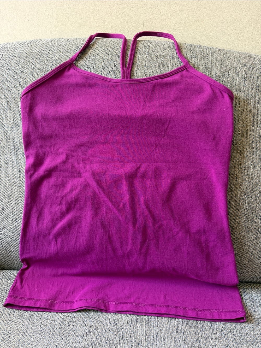 Lululemon Athletica Dark Magenta Built In Bra Racerback Tank Size: 10
